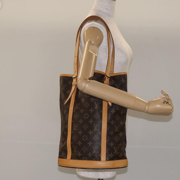 LOUIS VUITTON Monogram Bucket GM Shoulder Bag M42236 LV Auth 130137