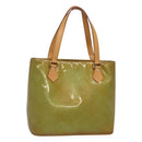 LOUIS VUITTON Monogram Vernis Houston Hand Bag Baby Blue M91005 LV Auth 130139-1