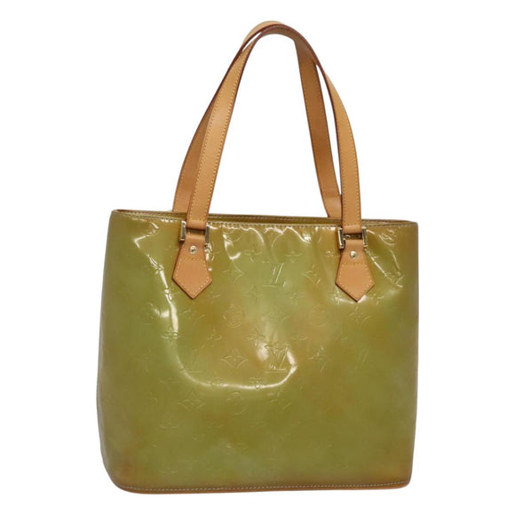 LOUIS VUITTON Monogram Vernis Houston Hand Bag Baby Blue M91005 LV Auth 130139