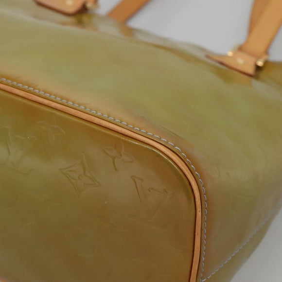 LOUIS VUITTON Monogram Vernis Houston Hand Bag Baby Blue M91005 LV Auth 130139