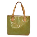 LOUIS VUITTON Monogram Vernis Houston Hand Bag Baby Blue M91005 LV Auth 130139-13