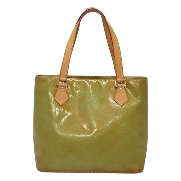 LOUIS VUITTON Monogram Vernis Houston Hand Bag Baby Blue M91005 LV Auth 130139