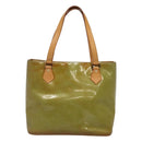 LOUIS VUITTON Monogram Vernis Houston Hand Bag Baby Blue M91005 LV Auth 130139-2