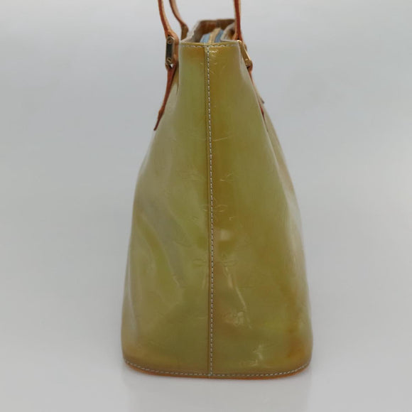 LOUIS VUITTON Monogram Vernis Houston Hand Bag Baby Blue M91005 LV Auth 130139