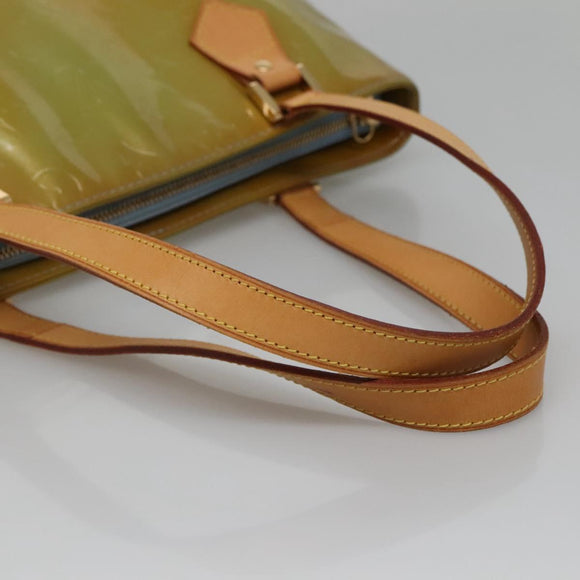 LOUIS VUITTON Monogram Vernis Houston Hand Bag Baby Blue M91005 LV Auth 130139