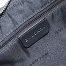 BVLGARI Logo Mania Shoulder Bag Canvas Leather Black Silver Auth 130143-17