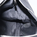 BVLGARI Logo Mania Shoulder Bag Canvas Leather Black Silver Auth 130143-18