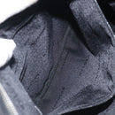 BVLGARI Logo Mania Shoulder Bag Canvas Leather Black Silver Auth 130143-20