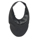 BVLGARI Logo Mania Shoulder Bag Canvas Leather Black Silver Auth 130143-1