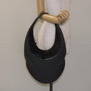 BVLGARI Logo Mania Shoulder Bag Canvas Leather Black Silver Auth 130143-21