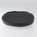 BVLGARI Logo Mania Shoulder Bag Canvas Leather Black Silver Auth 130143-5