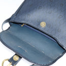 Christian Dior Honeycomb Canvas Shoulder Bag PVC Black Gold Auth 130145-14