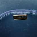 Christian Dior Honeycomb Canvas Shoulder Bag PVC Black Gold Auth 130145-15