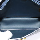 Christian Dior Honeycomb Canvas Shoulder Bag PVC Black Gold Auth 130145-16