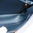 Christian Dior Honeycomb Canvas Shoulder Bag PVC Black Gold Auth 130145-17