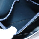 Christian Dior Honeycomb Canvas Shoulder Bag PVC Black Gold Auth 130145-19