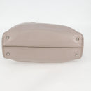 Miu Miu Tragetasche Leder Silber Hellgrau Auth 130156V-5