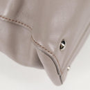 Miu Miu Tragetasche Leder Silber Hellgrau Auth 130156V-16