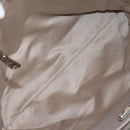 Miu Miu Tragetasche Leder Silber Hellgrau Auth 130156V-11