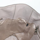 Miu Miu Tragetasche Leder Silber Hellgrau Auth 130156V-19