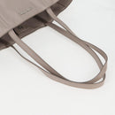 Miu Miu Tragetasche Leder Silber Hellgrau Auth 130156V-7
