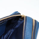 Miu Miu Shoulder Bag Leather Blue Gold Auth 130157V-20