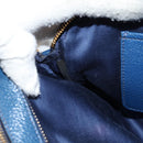 Miu Miu Shoulder Bag Leather Blue Gold Auth 130157V-21