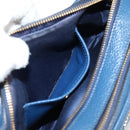 Miu Miu Shoulder Bag Leather Blue Gold Auth 130157V-22