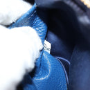 Miu Miu Shoulder Bag Leather Blue Gold Auth 130157V-12