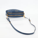 Miu Miu Shoulder Bag Leather Blue Gold Auth 130157V-7