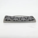 Miu Miu Sequin Shoulder Bag Leather Light Blue Silver Auth 130158V-5