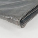 Miu Miu Sequin Shoulder Bag Leather Light Blue Silver Auth 130158V-18