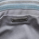 Miu Miu Sequin Shoulder Bag Leather Light Blue Silver Auth 130158V-20