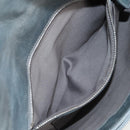 Miu Miu Sequin Shoulder Bag Leather Light Blue Silver Auth 130158V-24