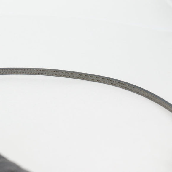 Miu Miu Sequin Shoulder Bag Leather Light Blue Silver Auth 130158V