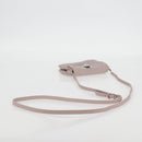 Miu Miu Studs Chain Shoulder Bag Leather Pink Silver Auth 130159V-7