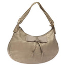 Salvatore Ferragamo Vala Shoulder Bag Leather Gold Auth 130160-1