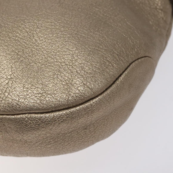 Salvatore Ferragamo Vala Shoulder Bag Leather Gold Auth 130160