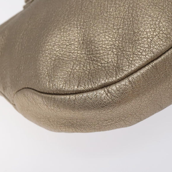 Salvatore Ferragamo Vala Shoulder Bag Leather Gold Auth 130160