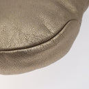 Salvatore Ferragamo Vala Shoulder Bag Leather Gold Auth 130160-16