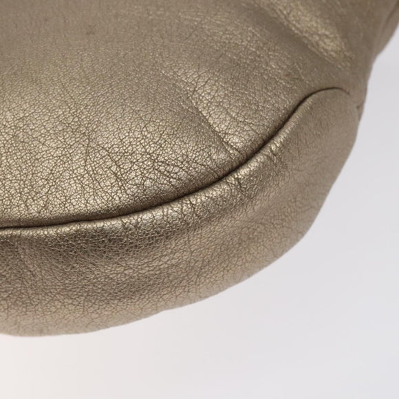 Salvatore Ferragamo Vala Shoulder Bag Leather Gold Auth 130160