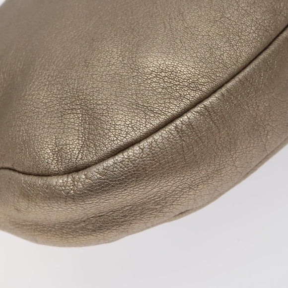 Salvatore Ferragamo Vala Shoulder Bag Leather Gold Auth 130160