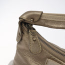 Salvatore Ferragamo Vala Shoulder Bag Leather Gold Auth 130160-10