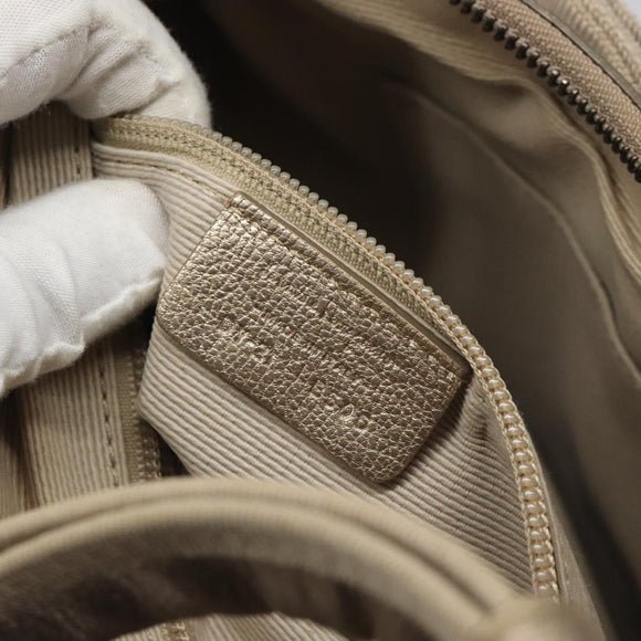 Salvatore Ferragamo Vala Shoulder Bag Leather Gold Auth 130160