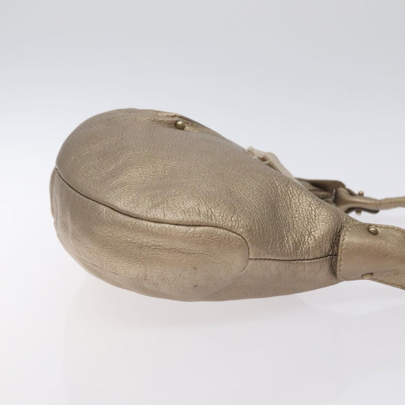 Salvatore Ferragamo Vala Shoulder Bag Leather Gold Auth 130160