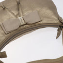 Salvatore Ferragamo Vala Shoulder Bag Leather Gold Auth 130160-6