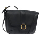 GUCCI Shoulder Bag Leather Black Gold 001 056 1299 Auth 130162-1
