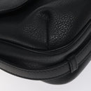 GUCCI Shoulder Bag Leather Black Gold 001 056 1299 Auth 130162-15