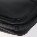 GUCCI Shoulder Bag Leather Black Gold 001 056 1299 Auth 130162-16