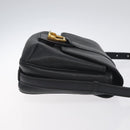 GUCCI Shoulder Bag Leather Black Gold 001 056 1299 Auth 130162-3